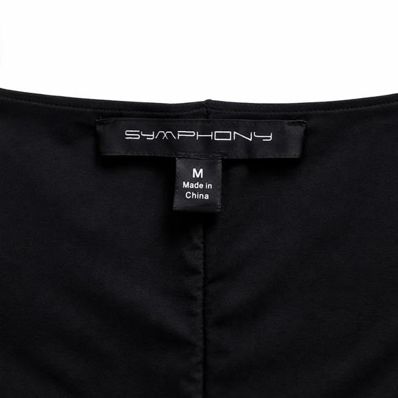 Symphony Black Off-Shoulder Midi Dress with Tiered Ruffle Sleeves - Picture 5 of 7